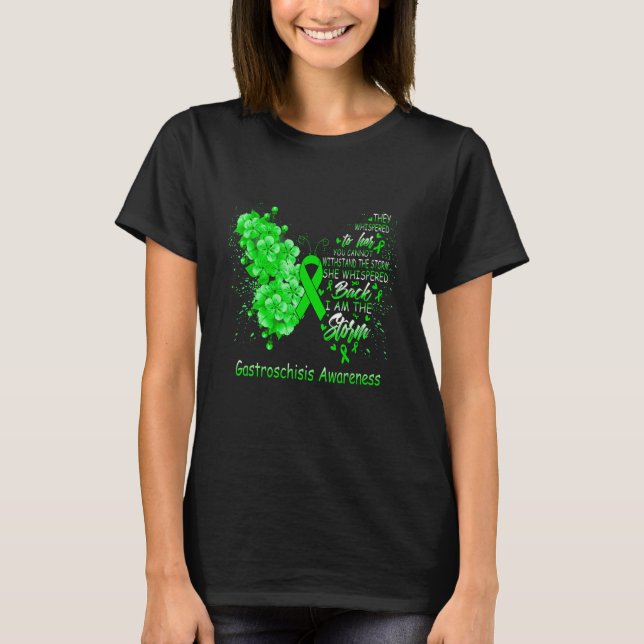 I Am The Storm Gastroschisis Awareness Butterfly T-Shirt (Vorderseite)