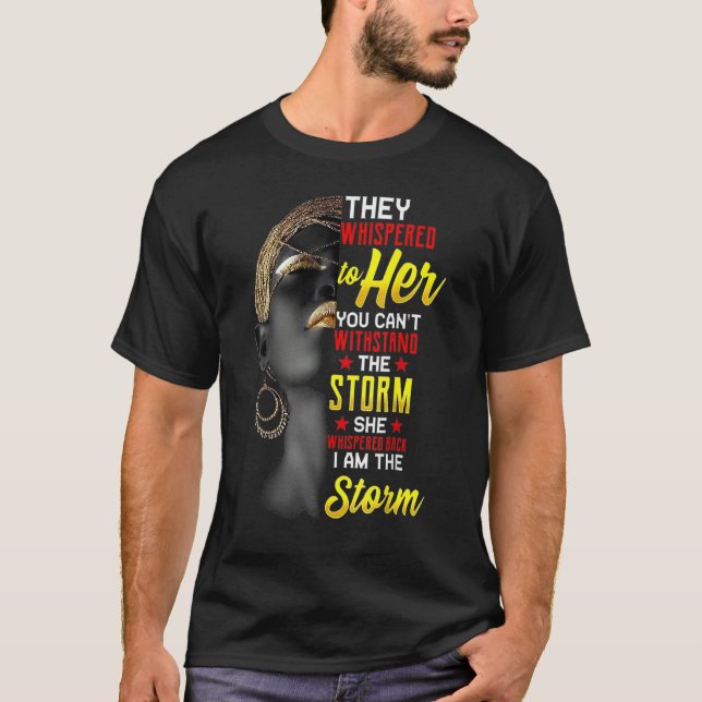 I Am The Strong African Queen Girls Black History  T-Shirt (Vorderseite)