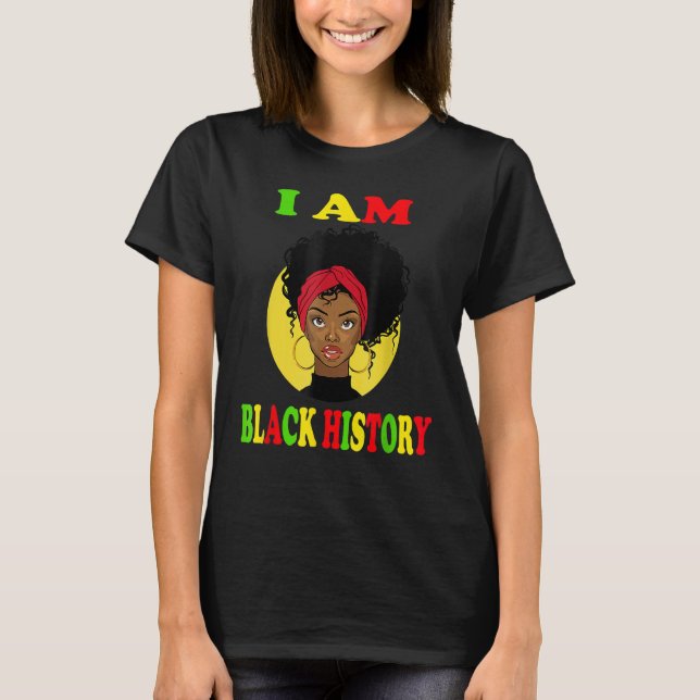 I Am The Strong African Queen Girls Black History  T-Shirt (Vorderseite)