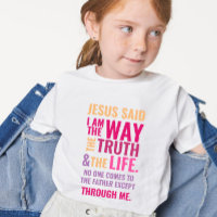 I am the Way kids T-shirt in bright colours