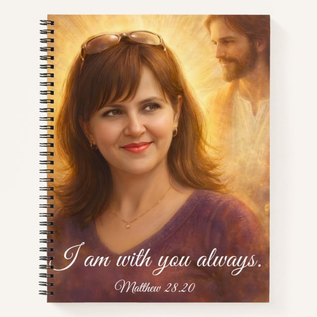 I Am With You Always Custom Photo Notebook  Notizbuch (Vorderseite)