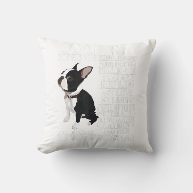 I Am Your Friend Your Partner Your Boston Terrier Kissen (Vorderseite)