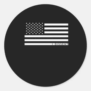I. Amerikanische Flagge 1 Runder Aufkleber