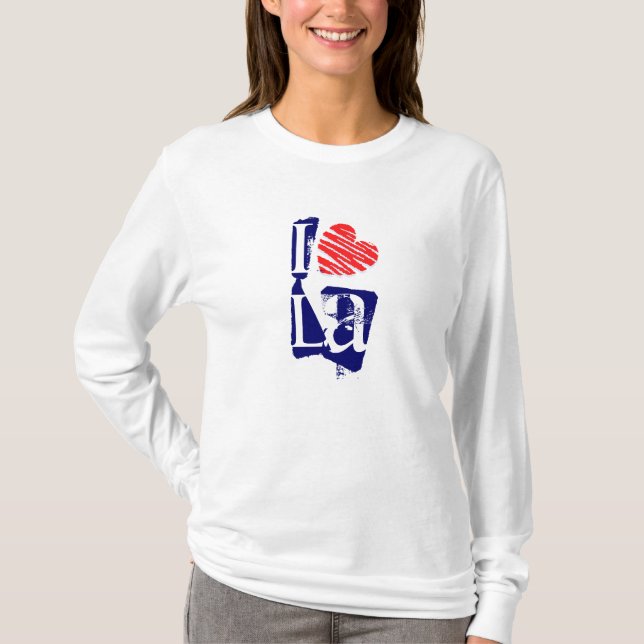 I amour Los Angeles de T-shirt de mode de LA de (Devant)