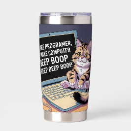 I are programmer, I make computer BEEP BOOP BEEP Thermobecher