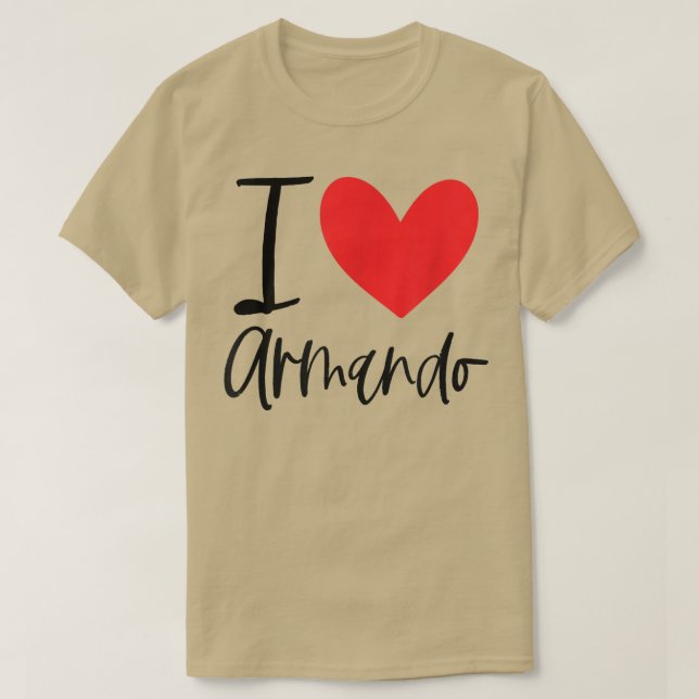 I Armando Charlie Name Herz Personalisierten Männe T-Shirt (Design vorne)