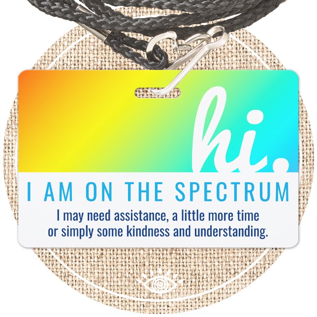 i AUF DEM AUTISM SPECTRUM medical id pvc Abzeichen Ausweis (Von Creator hochgeladen)
