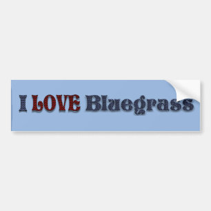 I AUFKLEBER DER LIEBE-BLUEGRASS-BUMPER AUTOAUFKLEBER