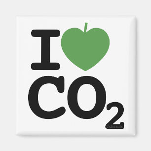 I Ausscheiden von CO2 - I Liebe Kohlendioxid-Kühls Magnet