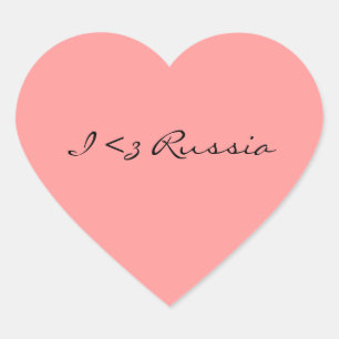 I autocollant de la Russie de coeur