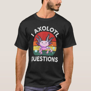 I AxolotFRAGE Retro Niedlich Axolotl Kids Men Wo T-Shirt