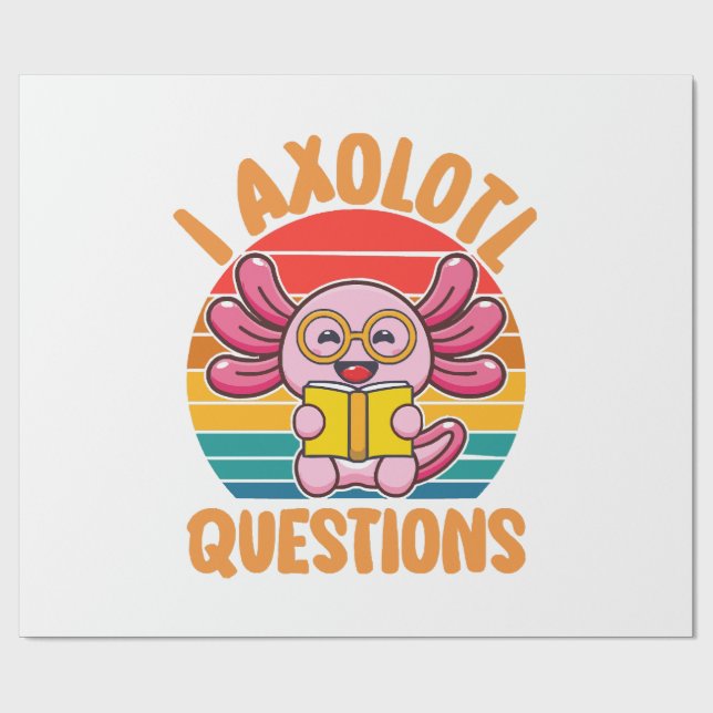 I Axolotl-Fragen Geschenkpapier (Flach)