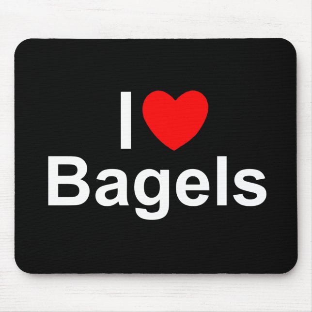 I Bagel der Liebe-(Herz) Mousepad (Vorne)