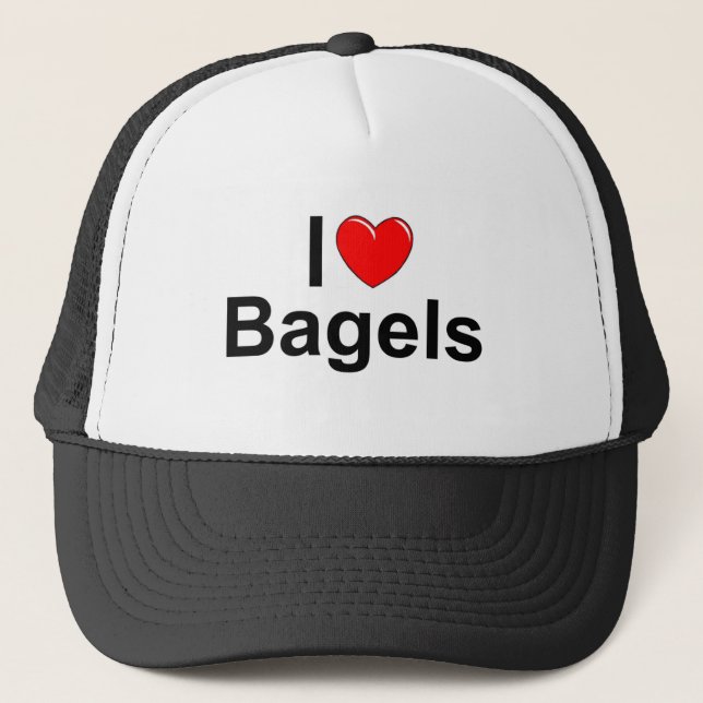 I Bagel der Liebe-(Herz) Truckerkappe (Vorderseite)