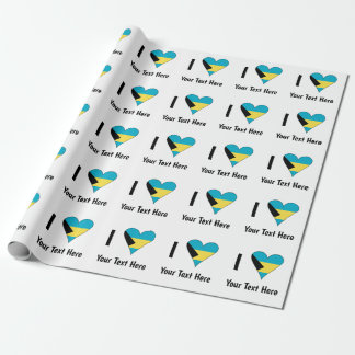 I (Bahamische Liebe für das Herzherz) Personalisie Geschenkpapier