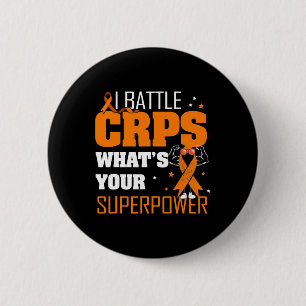 I Battle Crps Rsd Awareness Orange Ribbon Krieger Button