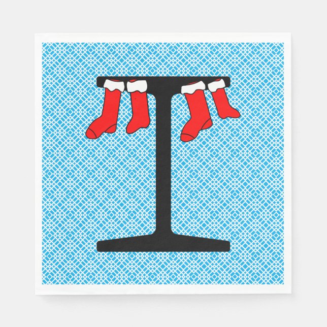 I-Beam Weihnachts-Strümpfe Serviette (Vorderseite)