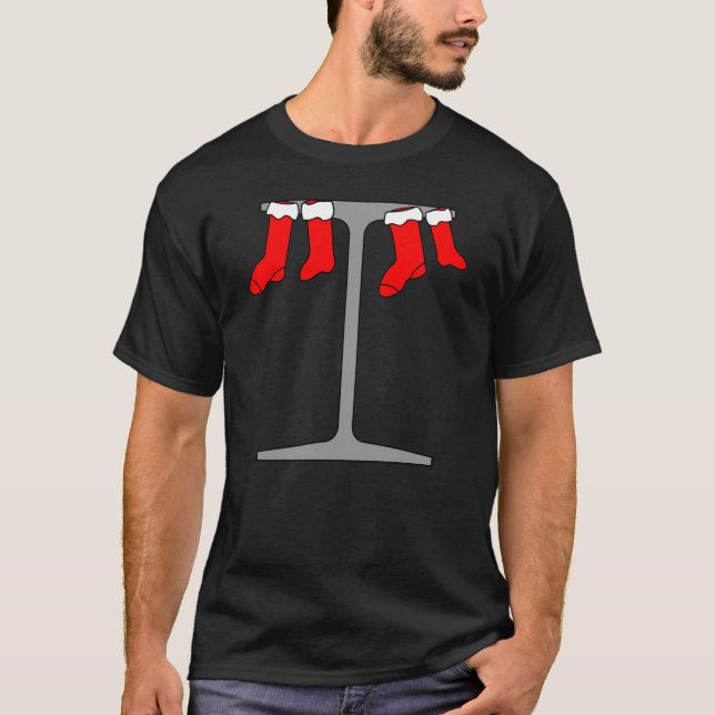 I-Beam Weihnachts-Strümpfe T-Shirt (Vorderseite)