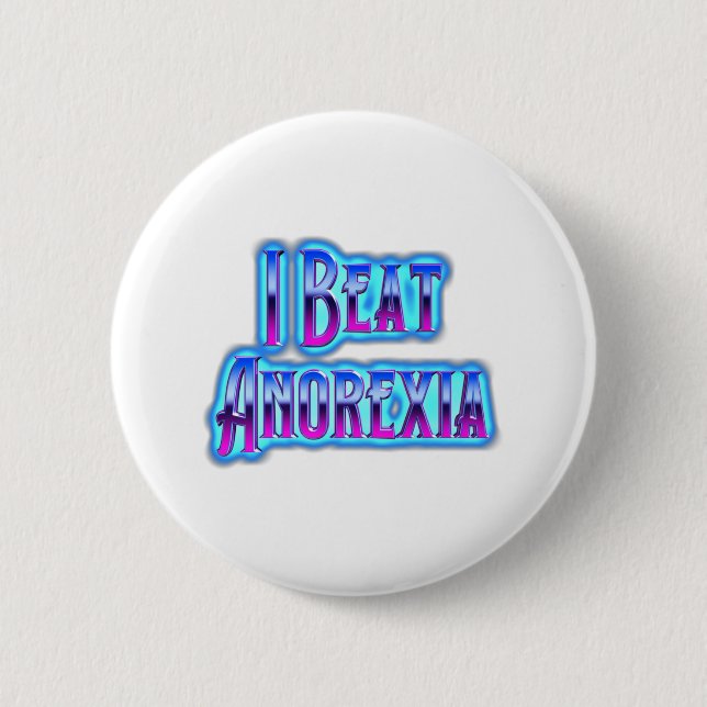 I Beat Anorexie Button (Vorderseite)