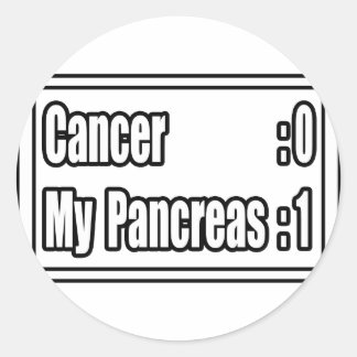 I Beat Pankreaskrebs (Scoreboard) Runder Aufkleber