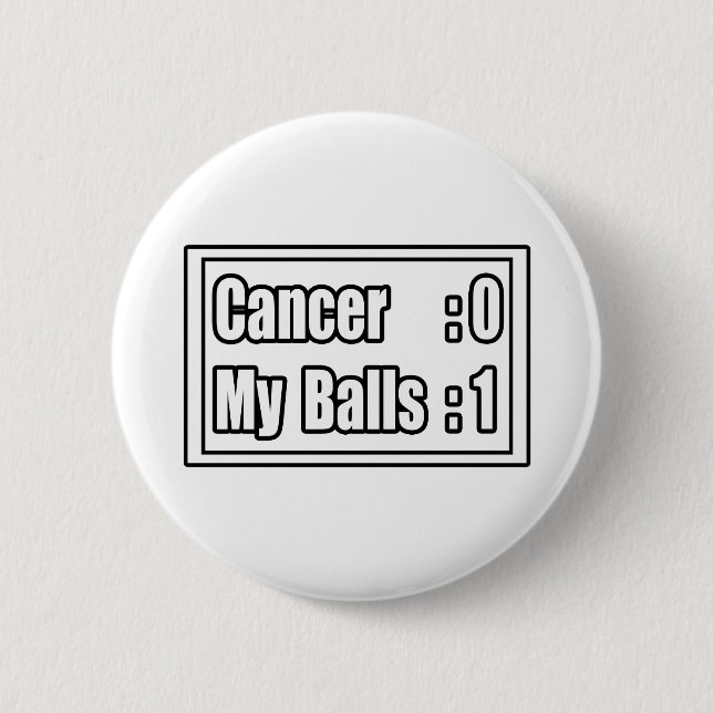 I Beat Testicular Cancer (Scoreboard) Button (Vorderseite)
