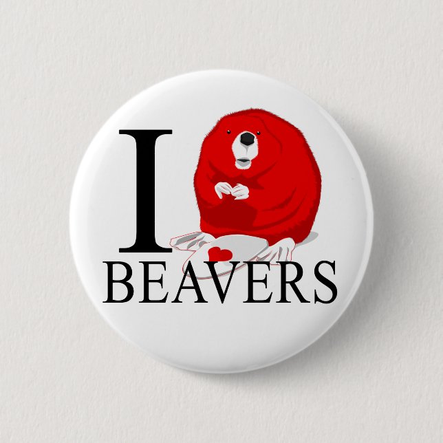 I Beavers Liebe Knöpfe Button (Vorderseite)