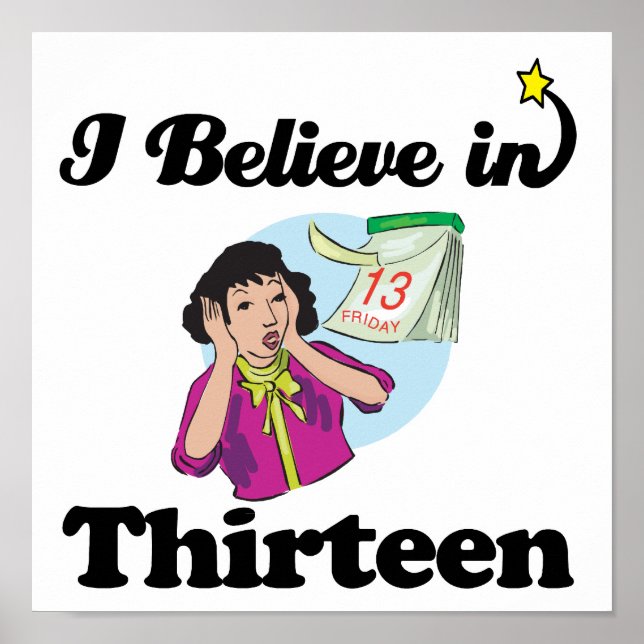 i believe in thirteen poster (Vorne)