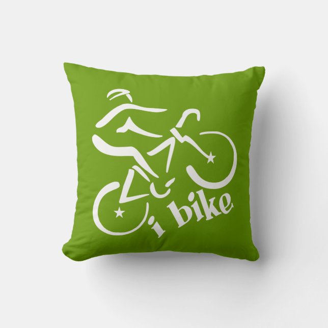 I BIKE Custom throw Kissen (Vorderseite)