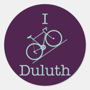 I Bike Duluth Runder Aufkleber