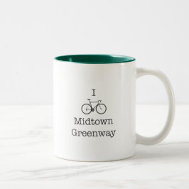I Bike Midtown Greenway Zweifarbige Tasse