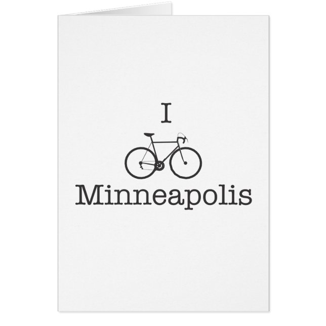 I Bike Minneapolis - Schwarzer Text (Vorne)