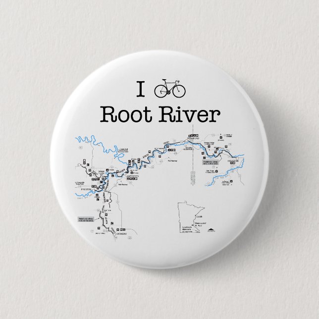 I Bike Root River Button (Vorderseite)
