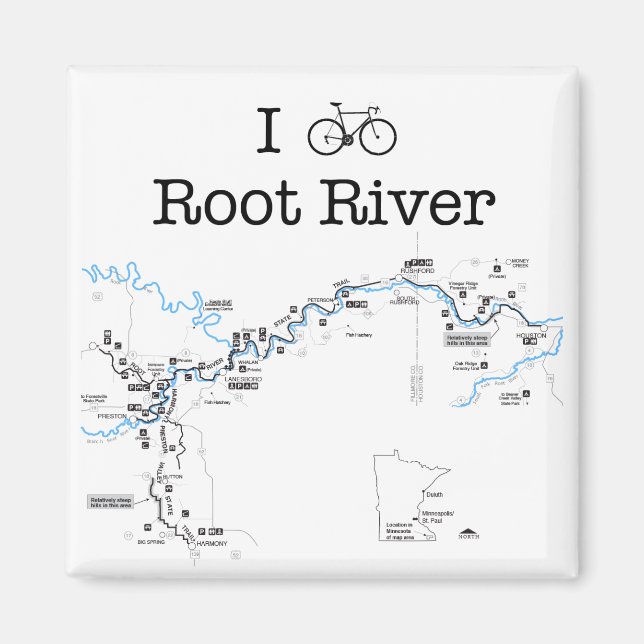 I Bike Root River Magnet (Vorne)