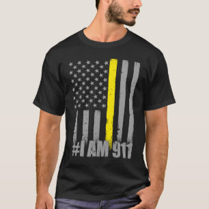 I Bin 911 Gold Line Flag Police Dispatcher T-Shirt