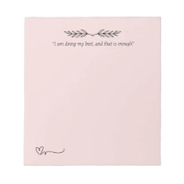 "I Bin genug" Affirmation Notepad für Mamas Notizblock