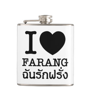 I Black Heart (Liebe) Farang Flachmann