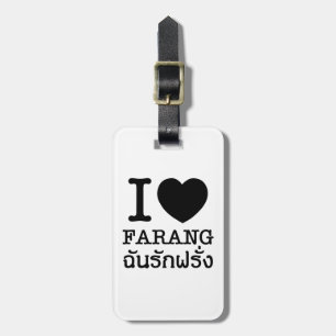 I Black Heart (Liebe) Farang Gepäckanhänger