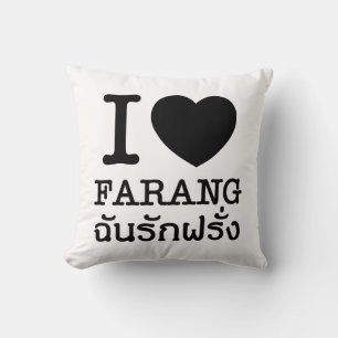 I Black Heart (Liebe) Farang Kissen