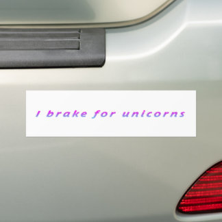 I brake for unicorns bumper sticker autoaufkleber