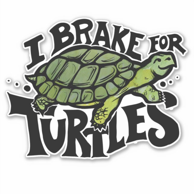 I Bremse für Schildkrötenkleber Aufkleber (Vorderseite)