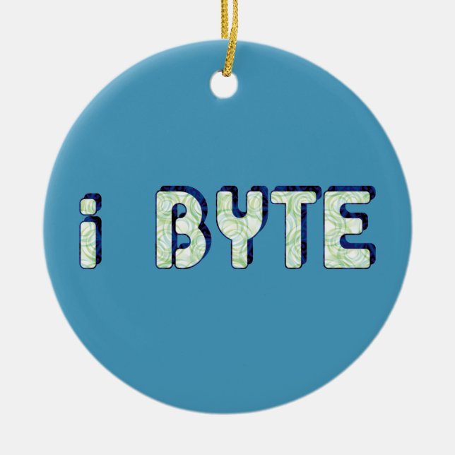 I Byte Keramik Ornament (Vorne)