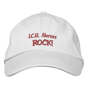 I.C.U. Nurses Rock! Bestickte Kappe
