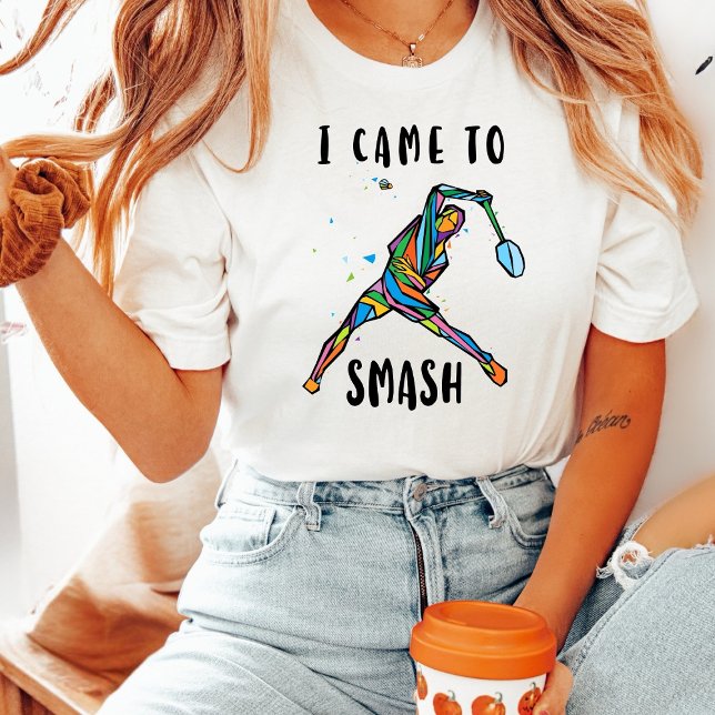 I Came To Smash Badminton Player Tri-Blend Shirt (Von Creator hochgeladen)
