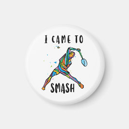 I Came to Smash Keychain Colorful Abstract Player  Magnet