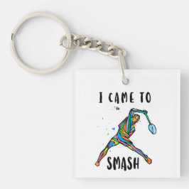 I Came to Smash Keychain Colorful Abstract Player  Schlüsselanhänger