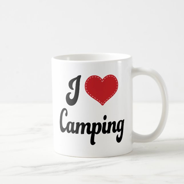 I Camping der Liebe-(Herz) Kaffeetasse (Rechts)
