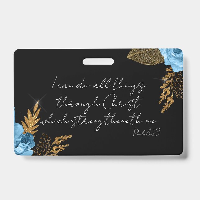 I Can Do All Things Bible Verse Ausweis (Vorderseite)
