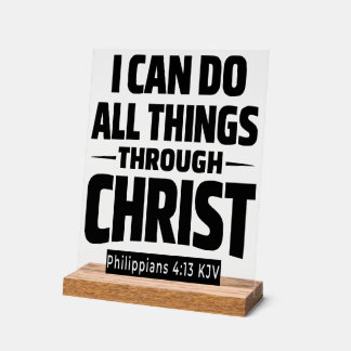 I Can Do All Things Philippians 4 13 KJV Acrylic Acrylschild