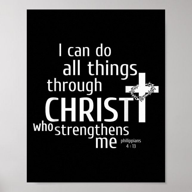 I Can Do All Things Through Christ - Christian Gif Poster (Vorne)