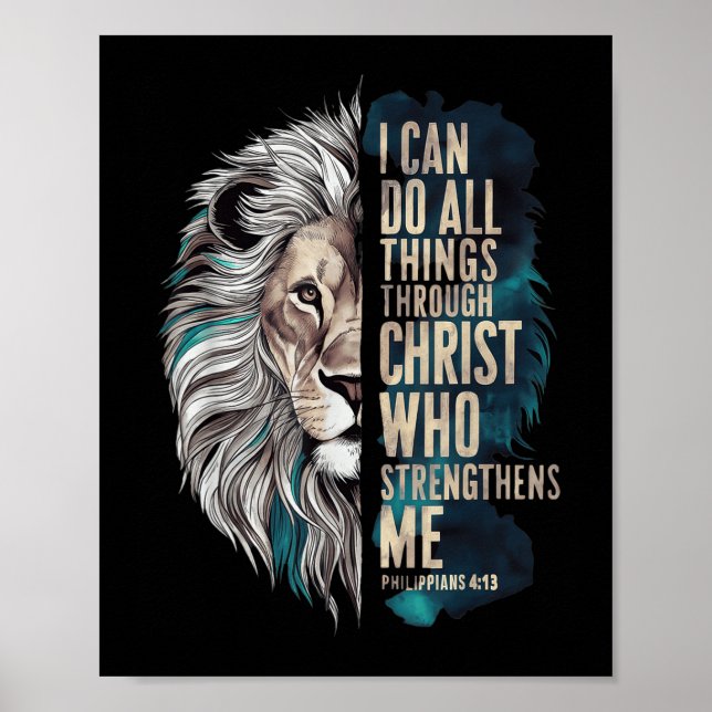 I Can Do All Things Through Christ  Poster (Vorne)